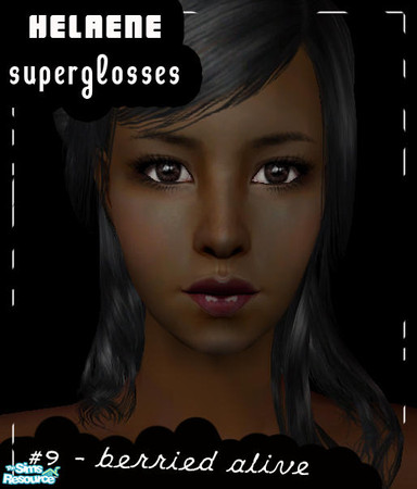 Sims 2 — Helaene - Superglosses - berried alive by Helaene — This hot lipgloss is 1 of a set of 11 high-shine glosses