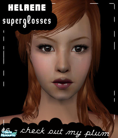 Sims 2 — Helaene - Superglosses check out my plum by Helaene — This hot lipgloss is 1 of a set of 11 high-shine glosses