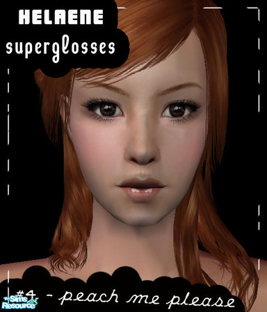 Sims 2 — Helaene - Superglosses - peach me please by Helaene — This hot lipgloss is 1 of a set of 11 high-shine glosses