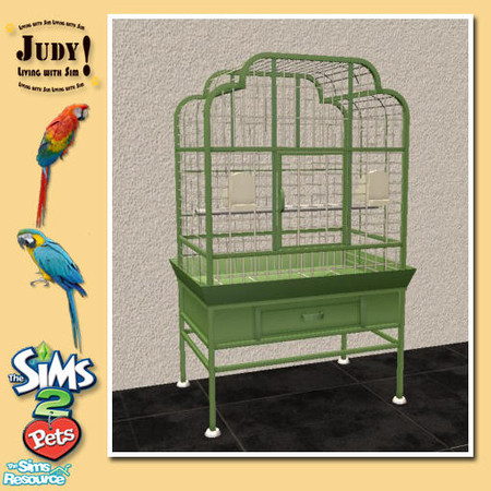 Sims 2 — Judy Bird Cage Recolor - Dark Green by judyhugsnoopy — Recolor of Maxis Bird Cage, hope you like it :D