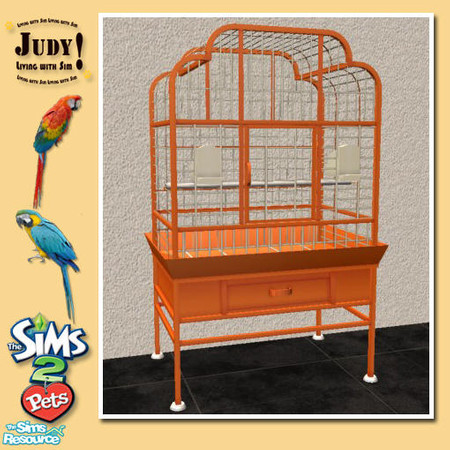 Sims 2 — Judy Bird Cage Recolor - Orange by judyhugsnoopy — Recolor of Maxis Bird Cage, hope you like it :D