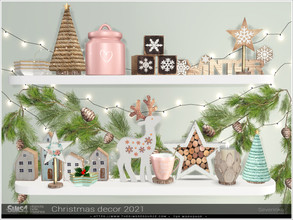 Sims 4 — Christmas Decor 2021 by Severinka_ — A set of decor for decorating a room for Christmas / New Year. The set