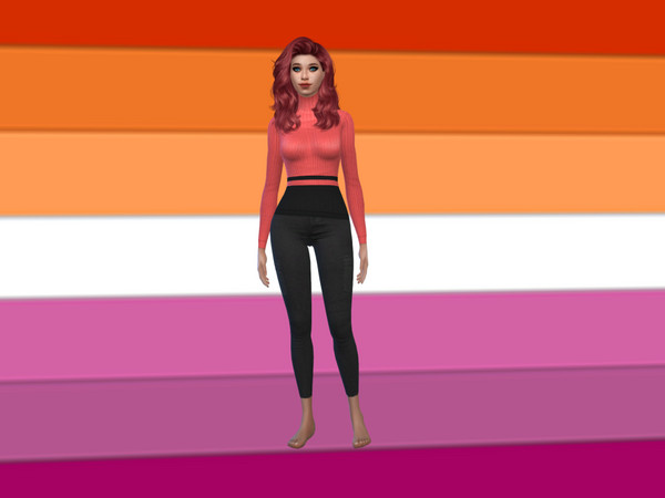 Sims 4 — Lesbian Pride Flag CAS Background by BribedParrot — Lesbian Pride Flag CAS Background For all people who