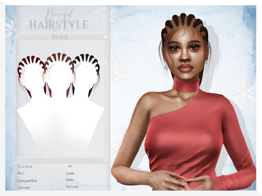 The Sims Resource - JavaSims- Breezed (Hairstyle)