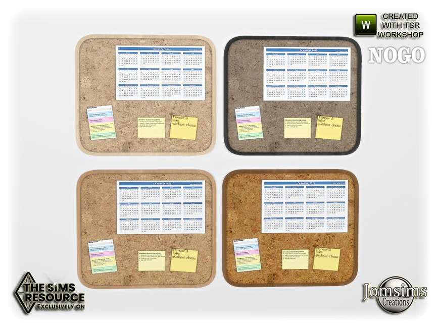 The Sims Resource Nogo office cork board