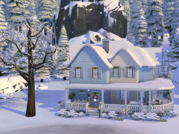 Sims 4 — Pastel Cottage no CC by sgK452 — Large family home with baby / toddler bedroom, bedroom for 2 teenagers, parents