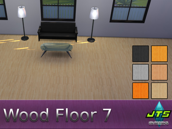 Sims 4 — Wood Floor 7 by JCTekkSims — Smooth hardwood style floor with 6 colors.