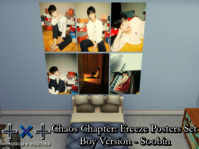 Sims 4 TXT Freeze: Boy Posters Set 1 (Soobin) - REQUIRES MESH by PhoenixTsukino