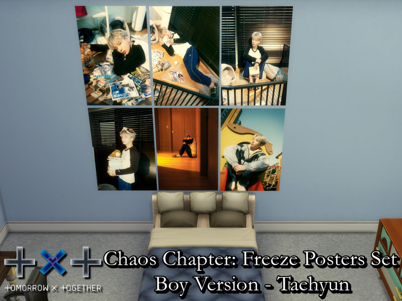 Sims 4 TXT Freeze: Boy Posters Set 4 (Taehyun) - REQUIRES MESH by PhoenixTsukino
