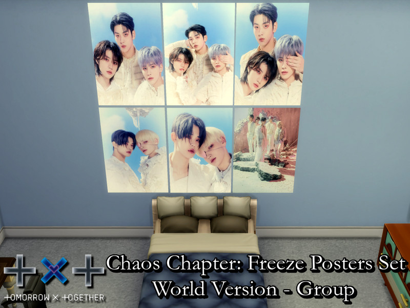 Sims 4 TXT Freeze: World Posters Set 6 (Group) - REQUIRES MESH by PhoenixTsukino