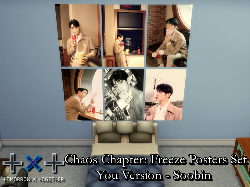 Sims 4 TXT Freeze: You Posters Set 1 (Soobin) - REQUIRES MESH by PhoenixTsukino