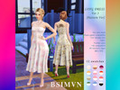 Sims 4 — BSIMVN - Long dress - ver 3 [Pattern ver] by Bsimvn — BSIMVN - Long dress - ver 3 [Pattern ver] 12 swatches My