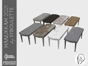 Sims 4 — Hanukkah 2021 - Dining Table by Syboubou — This is a shabby chic dining table.