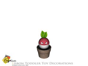 Sims 4 — Lisbon Wooden Toy Veggies Radish by Onyxium — Onyxium@TSR Design Workshop Toddler Bedroom Collection | Belong To