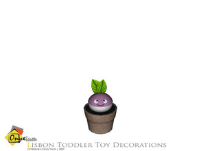 Sims 4 — Lisbon Wooden Toy Veggies Eggplant by Onyxium — Onyxium@TSR Design Workshop Toddler Bedroom Collection | Belong