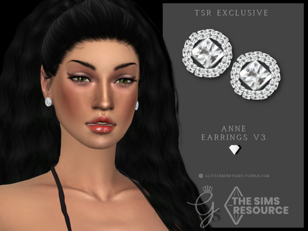 The Sims Resource - Anne Earrings Version 3