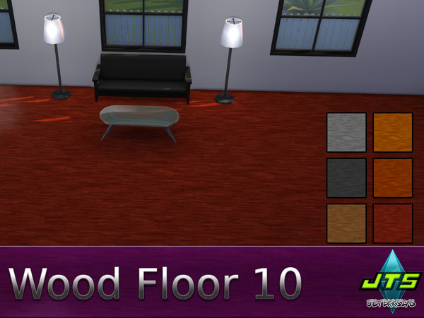 Sims 4 — Wood Floor 10 by JCTekkSims — Standard type of hardwood flooring. Has a little shine to it. This comes with 6