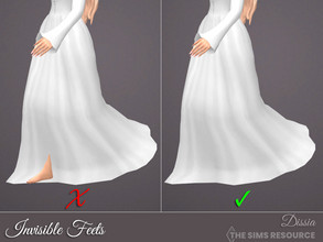 Sims 4 — Invisible Feets by Dissia — Invisible feets perfect for floor long dresses so they won't go through dress in