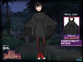 Sims 4 — Hotel Transylvania 4 - Mavis Cape by MahoCreations — Hotel Transylvania 4, only on Amazon Prime January 14th,