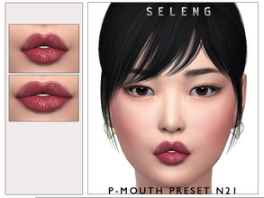 Sims 4 — P-Mouth Preset N21 [Patreon] by Seleng — -Cas lips preset- Female only Teen to Elder Custom Thumbnail It will