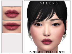 Sims 4 — P-Mouth Preset N22 [Patreon] by Seleng — -Cas lips preset- Female only Teen to Elder Custom Thumbnail It will