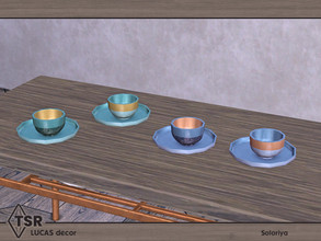 Sims 4 — Lucas Decor. Plate and Bowl by soloriya — Plate and bowl. Part of Lucas Decor set. 4 color variations. Category: