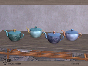 Sims 4 — Lucas Decor. Teapot by soloriya — Teapot. Part of Lucas Decor set. 4 color variations. Category: Decorative -