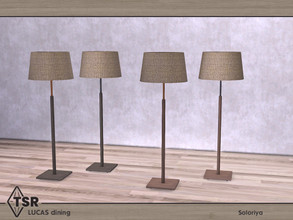 Sims 4 — Lucas Dining. Floor Light by soloriya — Floor light. Part of Lucas Dining set. 4 color variations. Category: