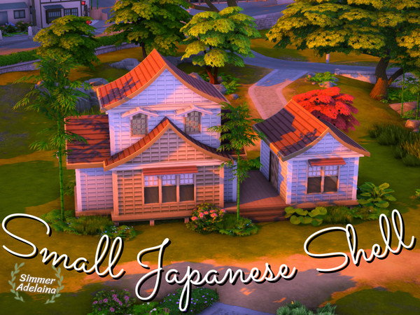 Sims 4 — Small Japanese Shell by simmer_adelaina — This small and cozy shell is suitable for one or two sims. It has one