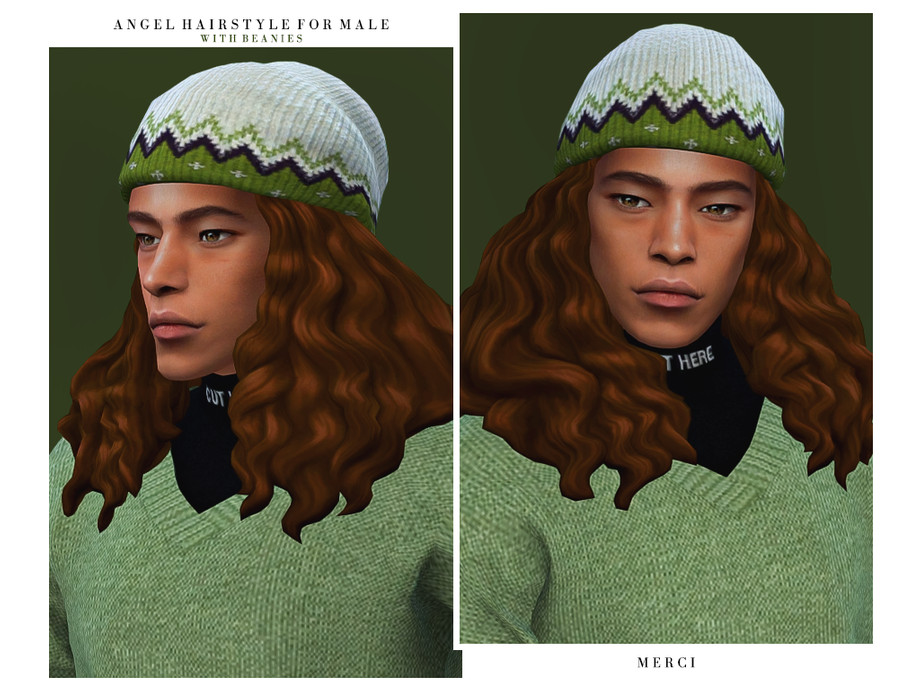 The Sims Resource - Angel Hairstyle For Male
