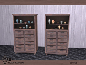 Sims 4 — Noah Bedroom. Cabinet by soloriya — Cabinet with vases. Part of Noah Bedroom set. 2 color variations. Category: