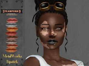 Sims 4 — Steampunked_MetalWorks_Lipstick by LVNDRCC — Metallic lipstick in various shades of rose pink, yellow, white and