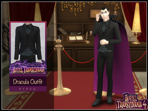 Sims 4 — Hotel Transylvania 4 - Dracula Outfit. by Pipco — Dracula's sophisticated outfit from Hotel Transylvania 4. Base