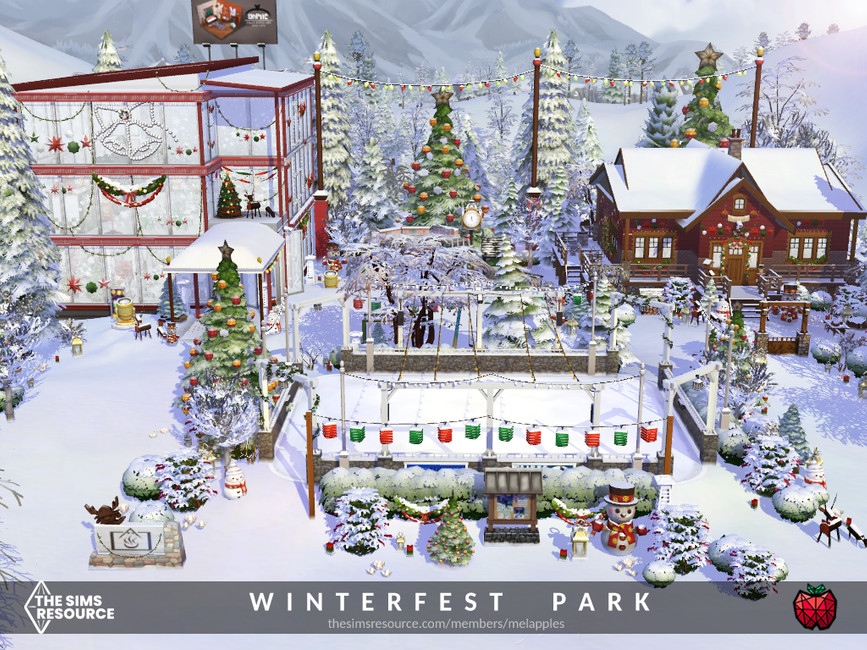 The Sims Resource Winterfest park no cc