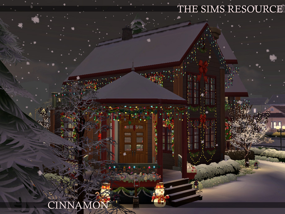 The Sims Resource - Cinnamon Family House | noCC
