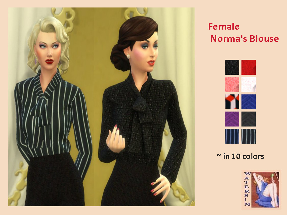 The Sims Resource - ws Female Normas Blouse - RC