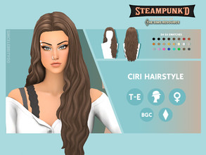 Sims 4 — Steampunked - Ciri Hairstyle by simcelebrity00 — Hello Simmers! This long length, wavy, and hat compatible
