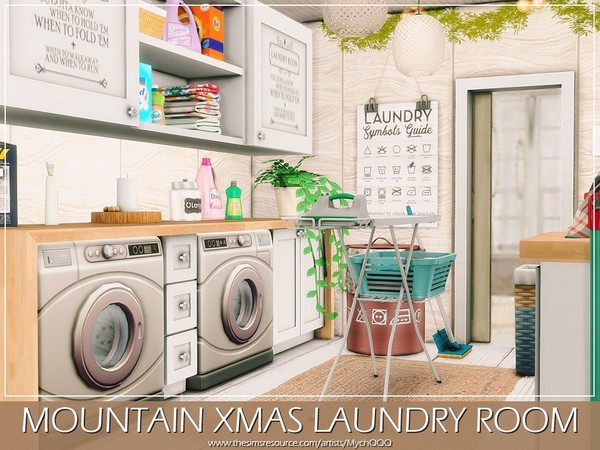 The Sims Resource - Mountain Xmas Laundry Room