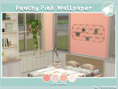 Sims 4 — Peachy Pink Wallpaper by twilightevey — Decided to make a wallpaper set with shades of light pink!