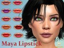 Sims 4 — Maya Lipstick by CyberVampFox —  HQ Compatible 10 Swatches Custom Thumbnail 