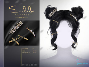 Sims 4 — hairpin Acc 202111(Lucia) by S-Club — hairpin Acc, 2 colors, hope you like, thank you! Matching hairstyles :
