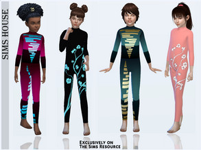 Sims 4 — Children's yoga suit bottom by Sims_House — Children's yoga suit bottom 8 color options. Can be combined with