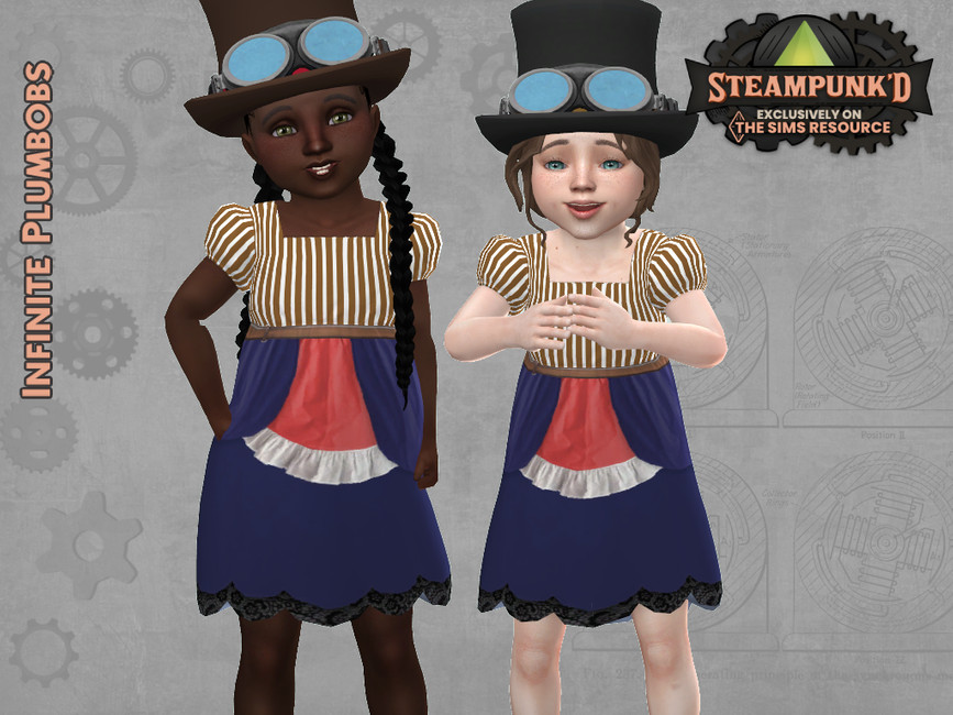The Sims Resource Steampunked Ip Toddler Ruffle Dress