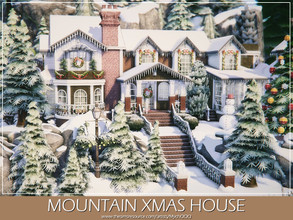 Sims 4 — Mountain Xmas House (Unfurnished) by MychQQQ — Lot: 50x50 Value: $ 94,793 Lot Type: Residential House Contains: