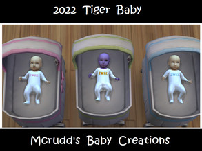 Sims 4 — 2022 Tiger Baby by mcrudd — All of your little babies will wear the 2022 Tiger baby outfit. Your little boys