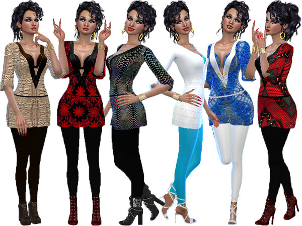 Sims 4 — Dress coverup recolor by TrudieOpp — Dress coverup recolor in 6 colors
