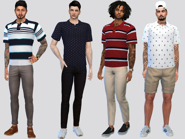 The Sims Resource - Leisure Polo Shirts