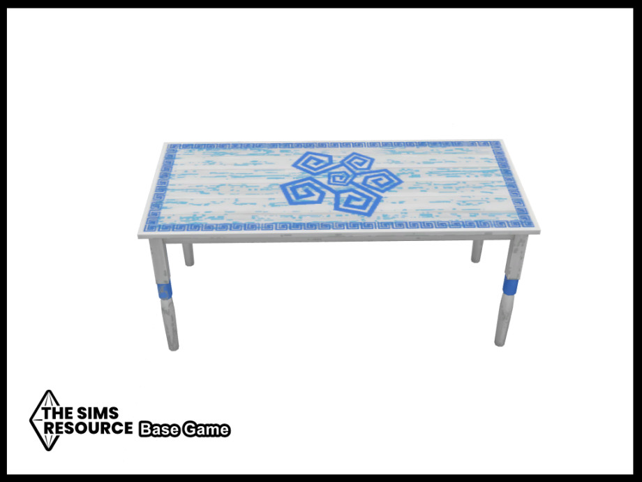 The Sims Resource - My Perfect Greek Kitchen Dining Table