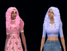 Sims 4 — Island Living Wavy Hair  by Lunaccm — 7 Swatches and is Part of me trying to Recolor all the hairs from the sims