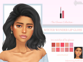 Sims 4 — [PATREON] Winter Wonder Lip Gloss  by LadySimmer94 — PLEASE READ CREATOR NOTES BEFORE COMMENTING BGC 10 swatches